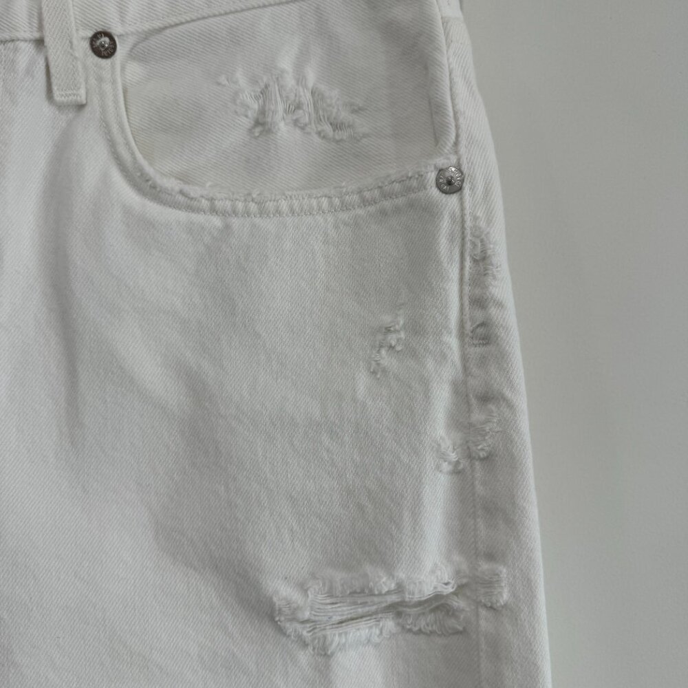 Agolde White 90s Mid Rise Loose Fit Jeans Button Fly, Size 29 - Picture 7 of 17